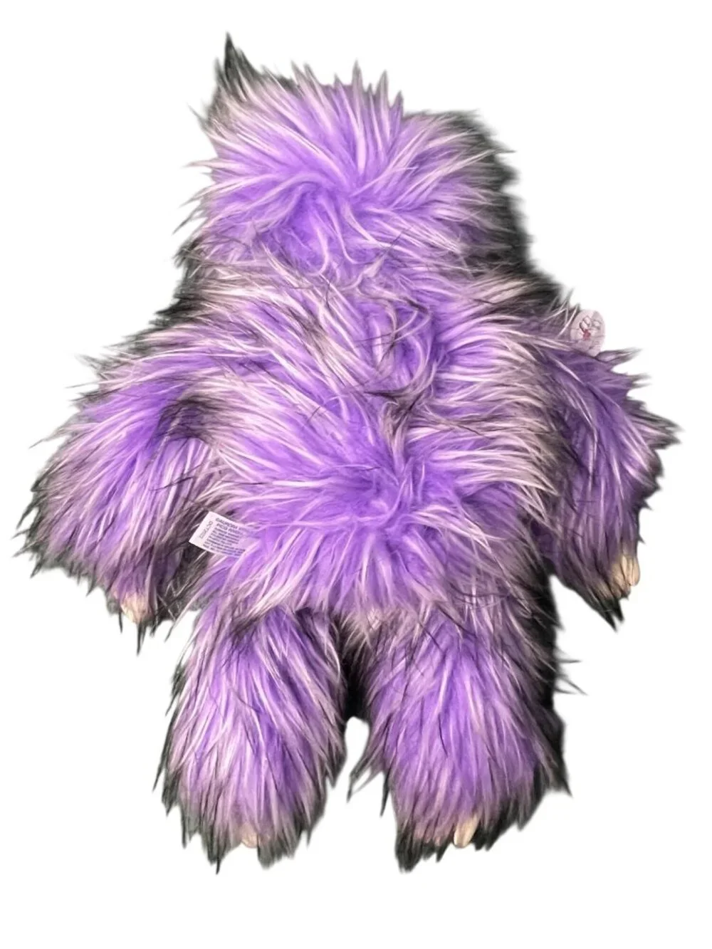 Aurora Purple Sloth Plush Toy With Long Fur Soft Polyester 18 Inches